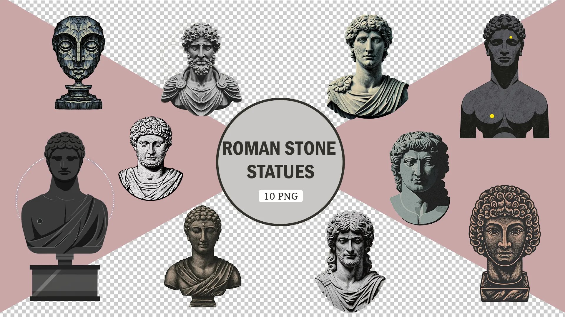 Classical Sculptures 3D Pack Featuring Roman Art